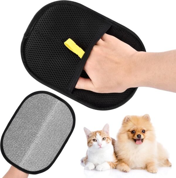 2pcs Pet Grooming & Deshedding Gloves - Image 2