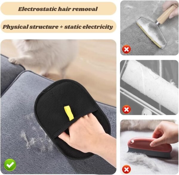 2pcs Pet Grooming & Deshedding Gloves - Image 4