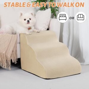 3-Step Non-Slip Pet Stairs Ramp