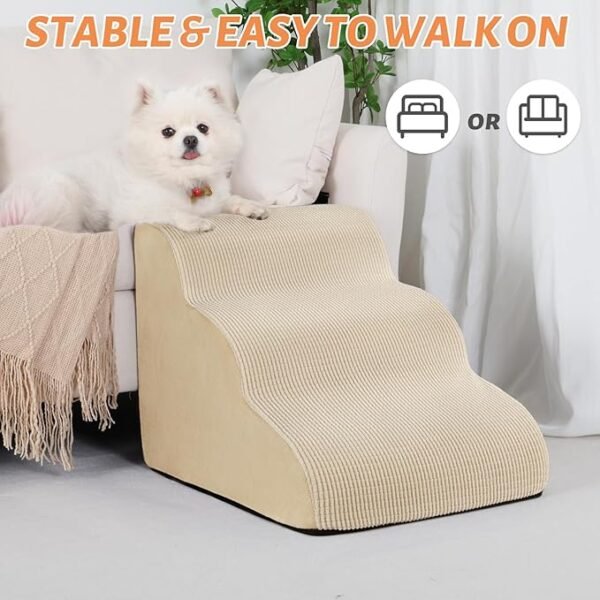 3-Step Non-Slip Pet Stairs Ramp