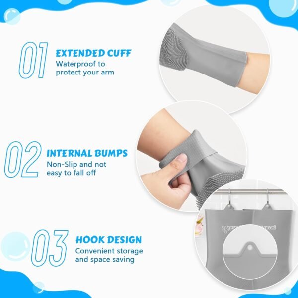 Heat-Resistant Silicone Pet Grooming Gloves - Image 5