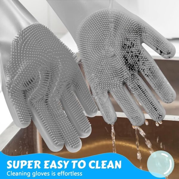 Heat-Resistant Silicone Pet Grooming Gloves - Image 7