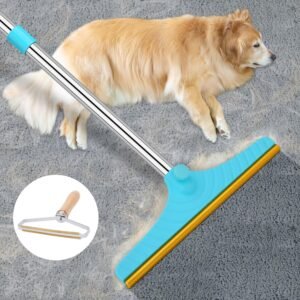 Long Handle Pet Hair Carpet Rake