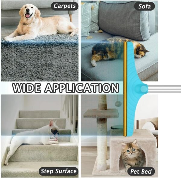 Long Handle Pet Hair Carpet Rake - Image 4